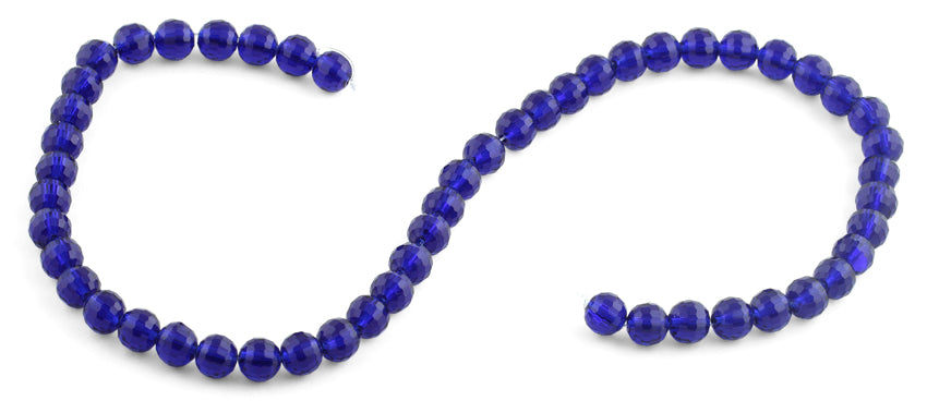 8mm Blue Faceted Round Crystal Beads for Jewelry Making, DIY Bracelets, Necklaces & Crafts – Perfect for Wedding, Party & Gift Accessories