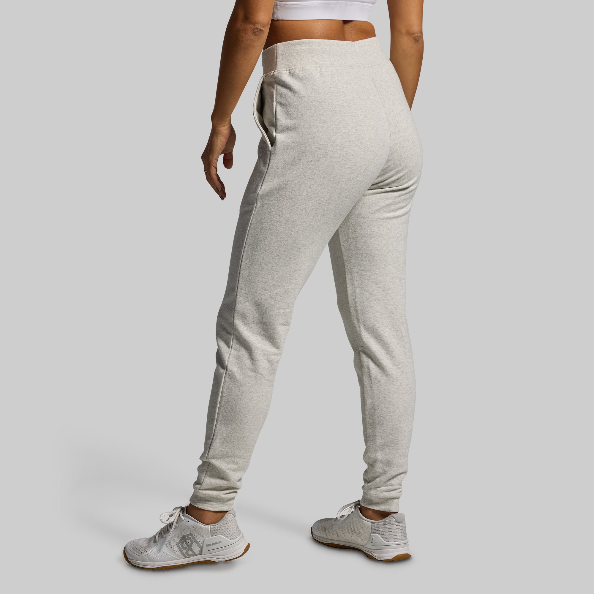 Women's Unmatched Jogger 2.0 - Comfortable Heather White Athletic Pants for Running, Yoga & Lounge Wear