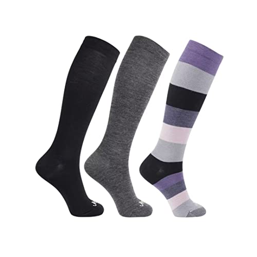 3 Pairs: 1 Black+ 1 Med Grey+ 1 Rose Pink