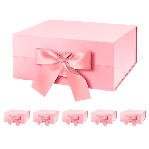 Pink-Ribbon-9x6.5x3.8 Inches-Pack of 6