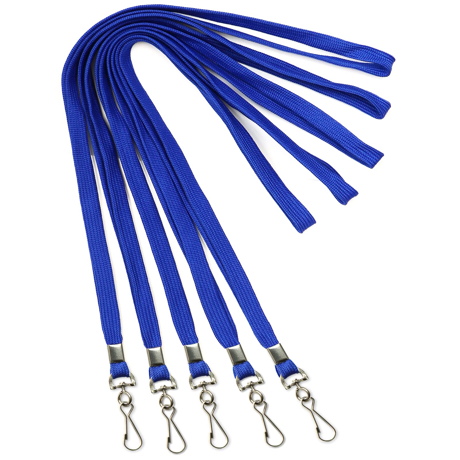 32-Pack Cotton Swivel Lanyards for ID Badges - Office & Event Use (Blue)