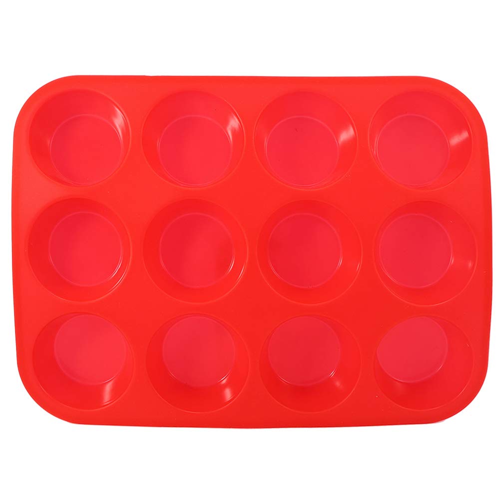 12-Cavity Round Silicone Baking Mold for Chocolate Cake, Candy, Jello & Resin Soap - Perfect for Homemade Cookies, Desserts & DIY Crafts - Ideal for Baking, Party Treats & Handmade Gifts