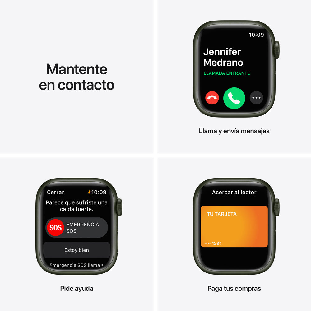 Apple Watch Series 7 (GPS) 41mm Aluminum Case in Green with Clover Sport Band - Perfect for Fitness Tracking & Everyday Wear