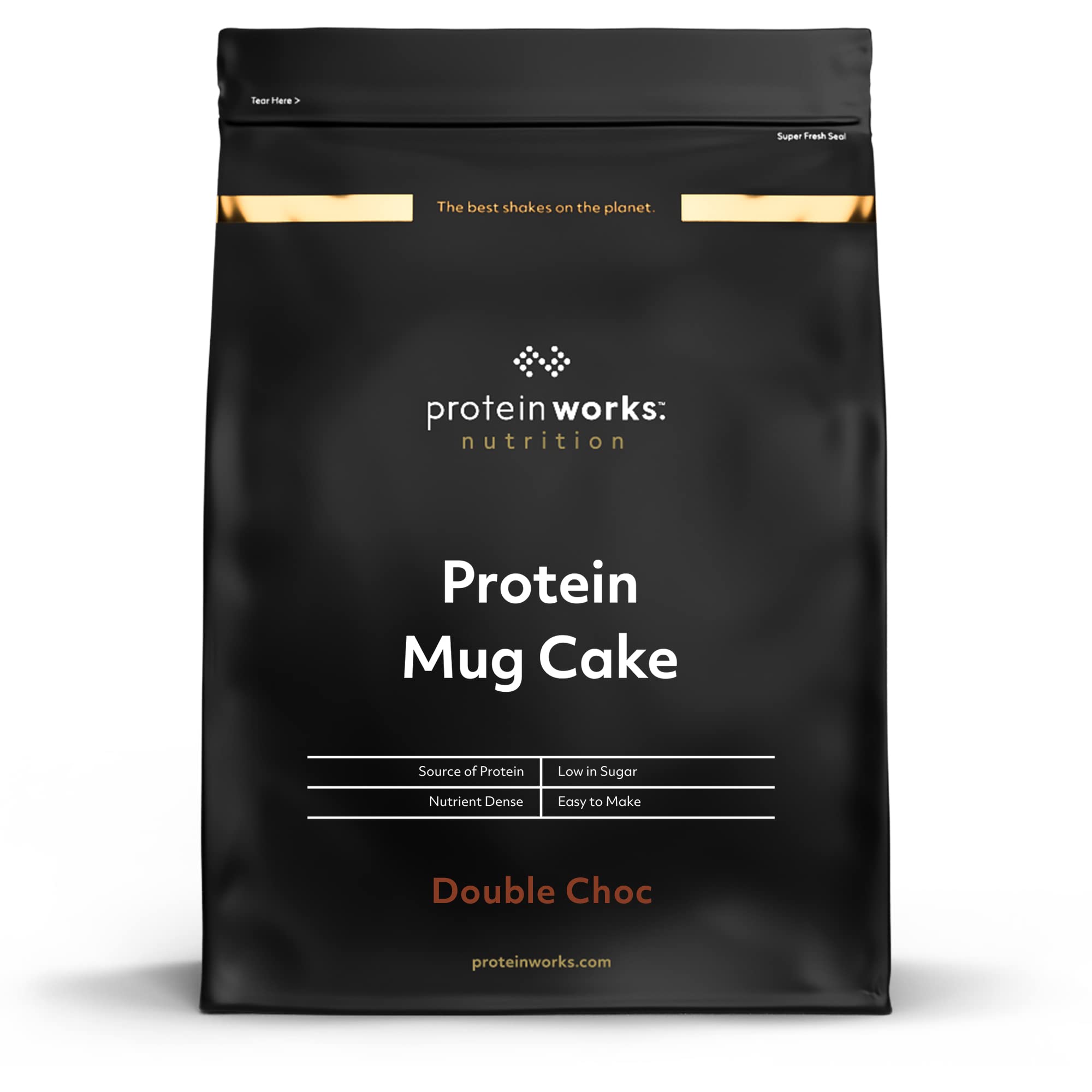 THE PROTEIN WORKSTM Protein Mug Cake Mix - Rich Chocolate Fudge Flavor, 500g | High Protein Dessert for Weight Loss & Muscle Gain | Perfect for Keto, Low Carb Diets & Post-Workout Snacks