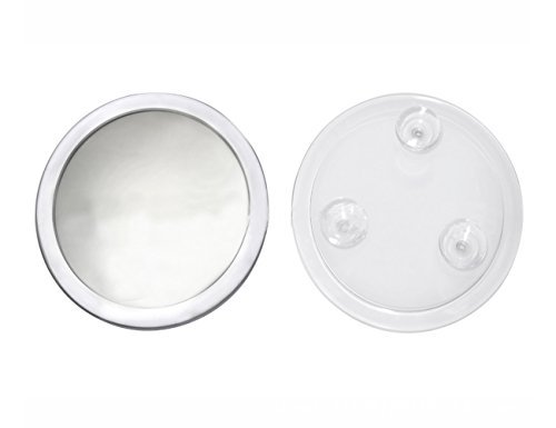 EMILYSTORES 5X Magnifying Makeup Mirror with 3 Suction Cups - 7 Inch Clear Frame Cosmetic Mirror for Precise Eyebrow Shaping, Skincare & Makeup Application - Perfect for Bathroom, Vanity & Travel Use
