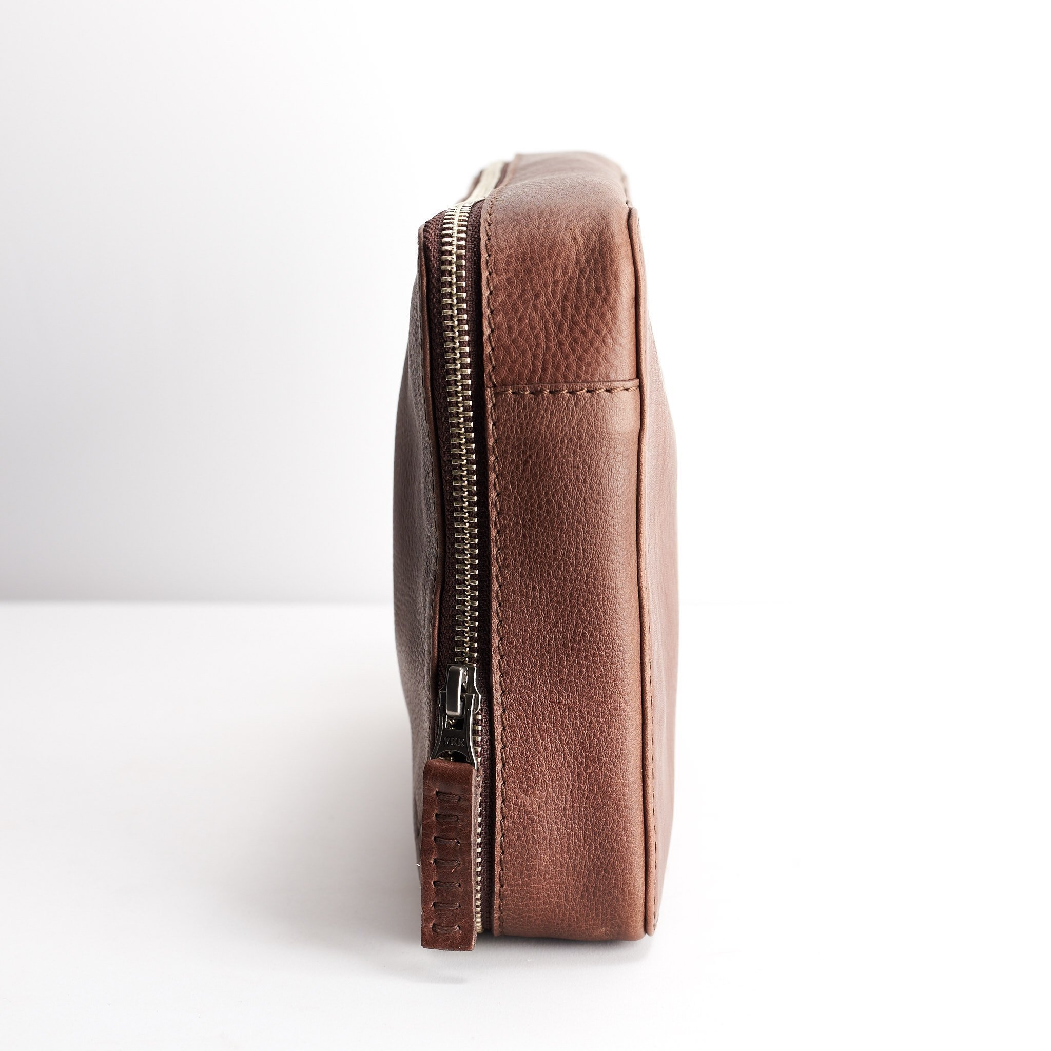 Men's Travel Tech Organizer - Brown Leather iPad Case & Electronics Accessory Storage Pouch | Perfect Gadget Bag for Business Trips, Commuting & Digital Nomads | Great Gift for Tech-Savvy Men