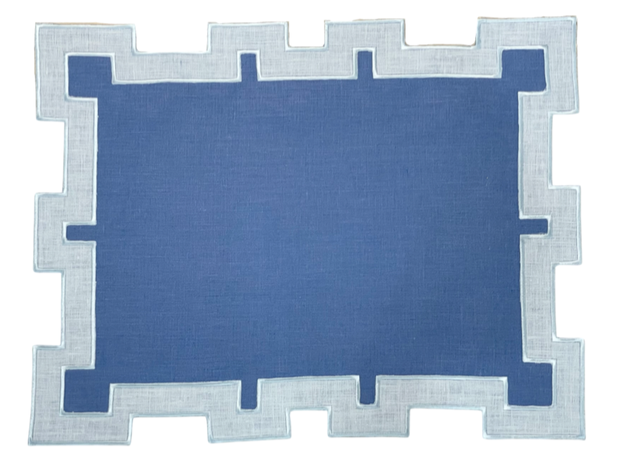 Premium Blue Castle Placemats Set of 6 - Waterproof & Heat Resistant Table Mats for Dining, Kitchen, Party Decor - Elegant Home Decor Accessories