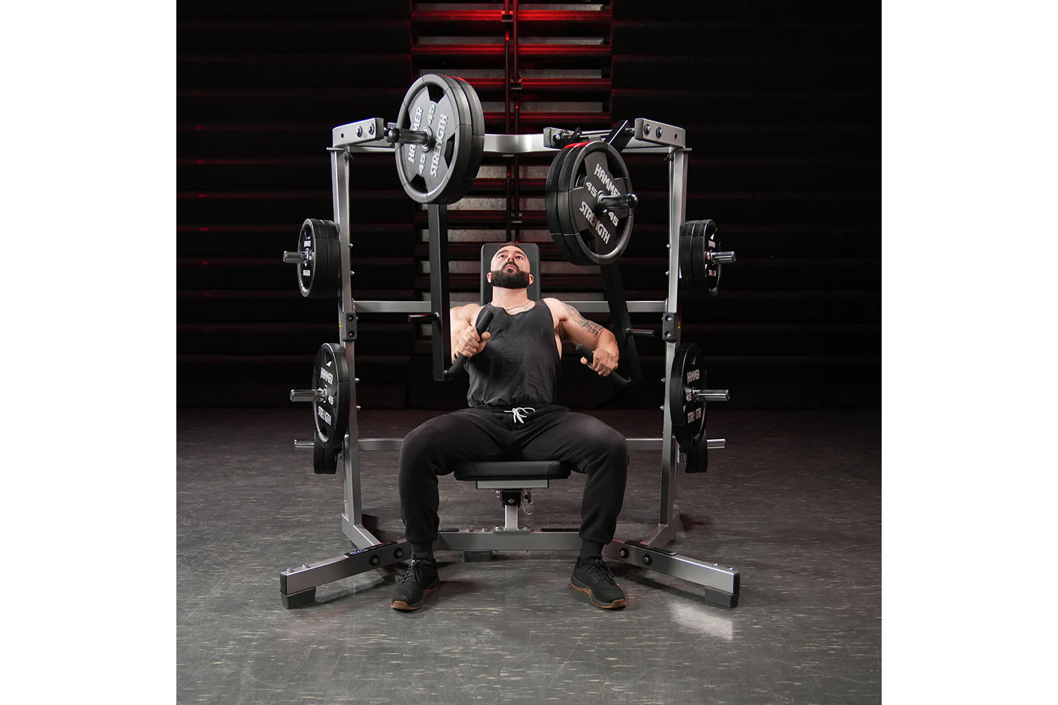 Hammer Strength Plate Loaded Iso-Lateral Wide Chest Press Machine - Gym Strength Training Equipment for Home & Commercial Use - Perfect for Chest Workouts, Bodybuilding & Fitness Training