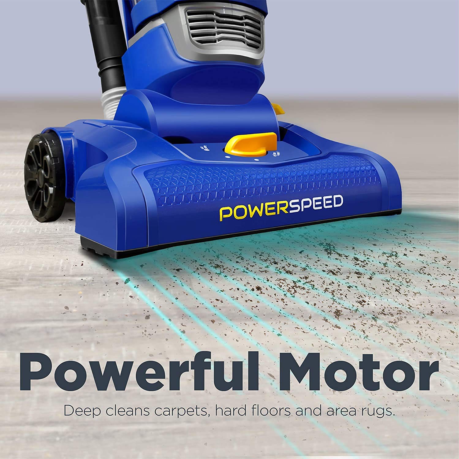 Eureka PowerSpeed NEU182C Bagless Upright Vacuum Cleaner - Lightweight for Home, Pets & Cars, 5 Height Adjustments for Carpets & Hard Floors (Blue) | Perfect for Pet Hair Removal & Deep Cleaning