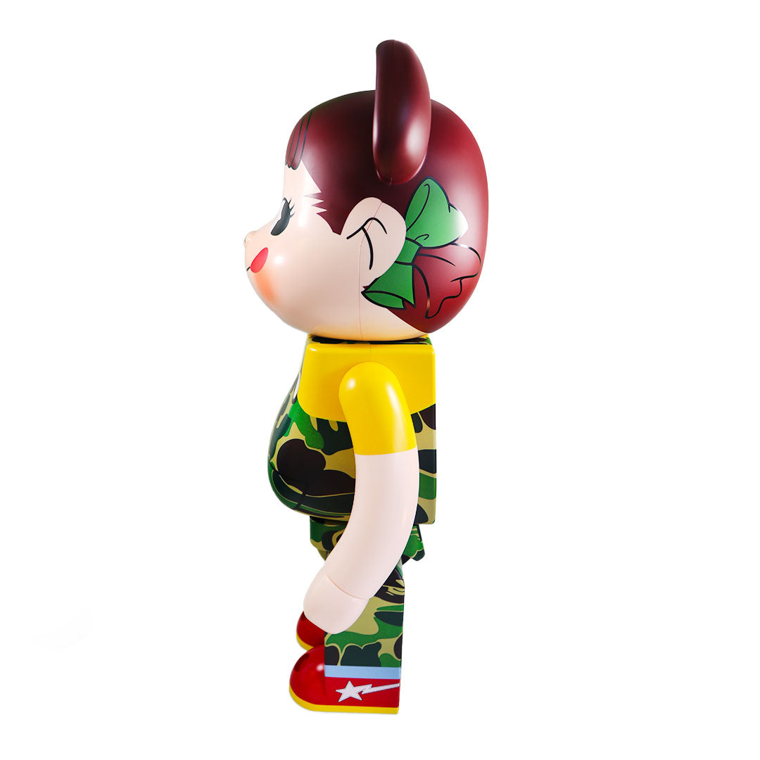 BAPE × Pekochan 1000% Bearbrick Collectible Figure (Green) - Limited Edition Vinyl Art Toy for Display & Anime Fans Collection