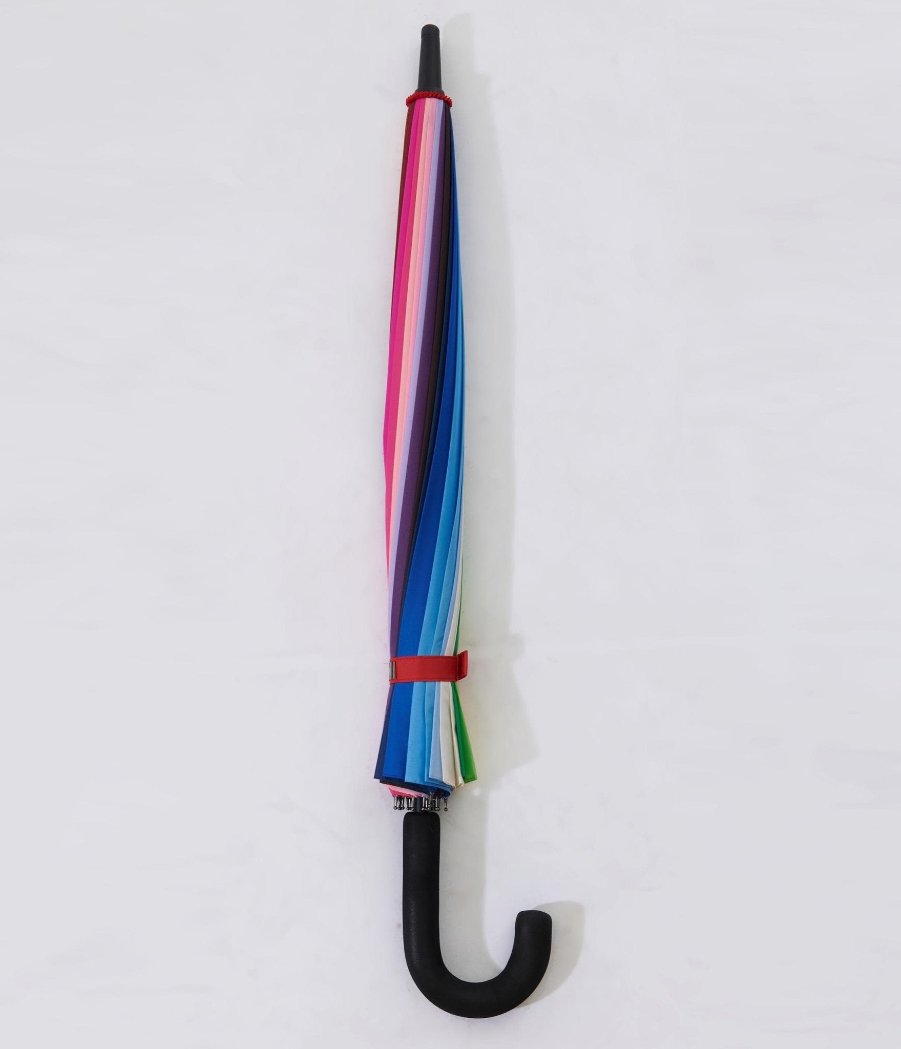 Colorful Rainbow Everyday Umbrella - Windproof Compact Folding Umbrella for Men & Women - Perfect for Rainy Days, Commuting, Travel and Outdoor Activities