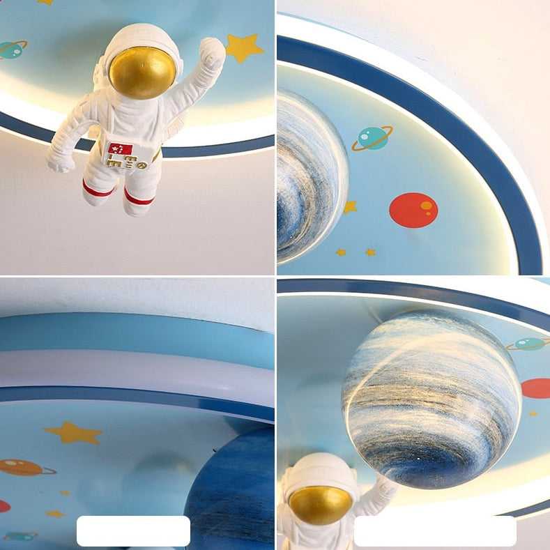 Astronaut Ceiling Light - Space Themed Kids Room Lighting for Bedroom & Nursery | Durable LED Night Light for Boys & Girls