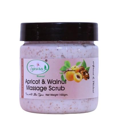 Tyeora Natural Apricot & Walnut Exfoliating Body Scrub - 100gm for Smooth, Glowing Skin | Perfect for Spa Day & At-Home Skincare Routine