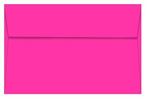 Premium Fireball Fuchsia A10 Envelopes - 6 x 9.5 Inches Matte Finish, 60lb Text Weight, 1000 Pack for Wedding Invitations, Business Mail & Special Occasions