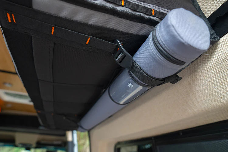 Adventure Wagon Mule Bag 2.0 Overhead Van Storage Organizer - Fits 2007+ Mercedes Sprinter & 2015+ Ford Transit Vans - Perfect for Road Trips & Camping Gear Organization