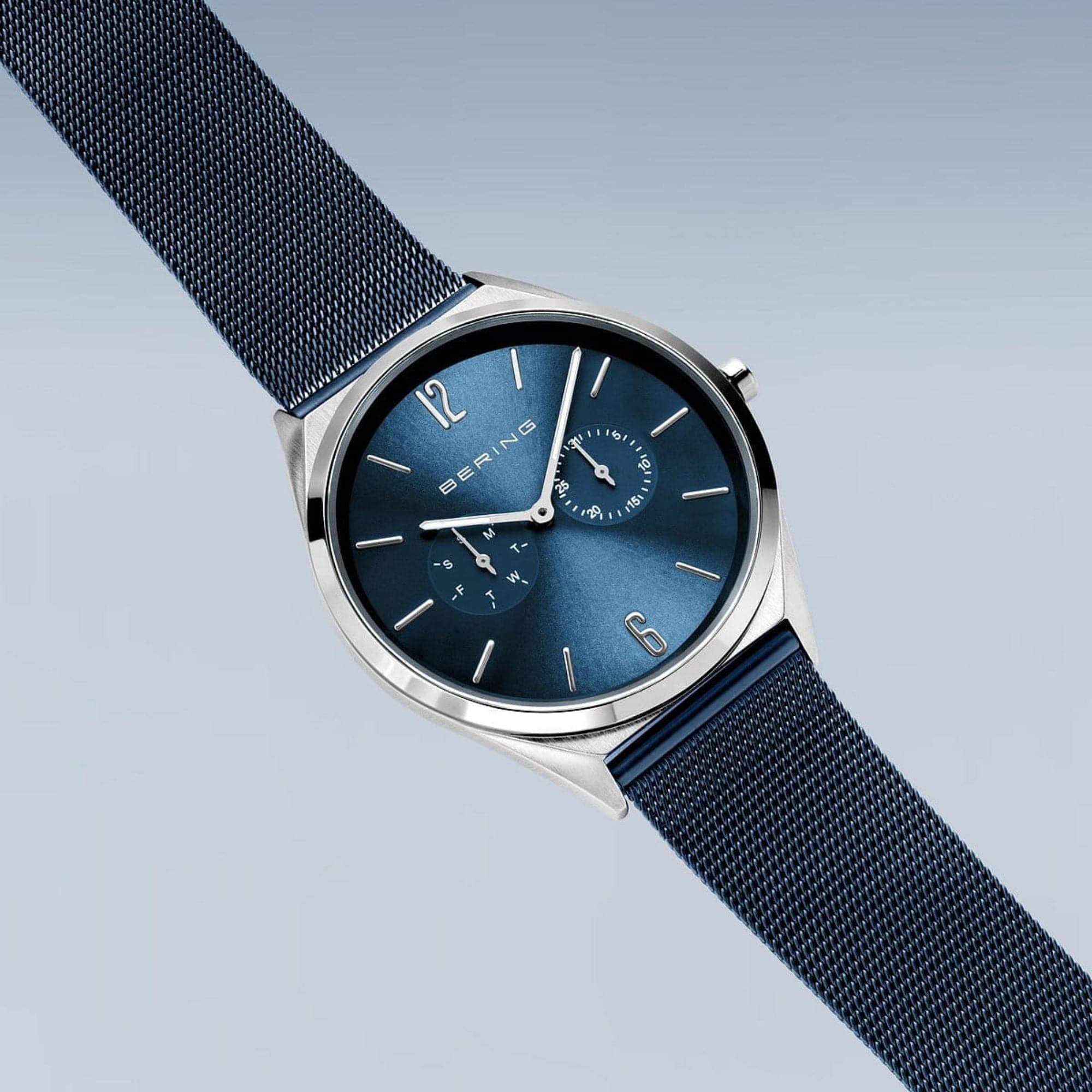 BERING 17140 307 Ultra Slim Blue Unisex Watch - Minimalist Scandinavian Design for Men & Women - Perfect for Business, Casual & Everyday Wear