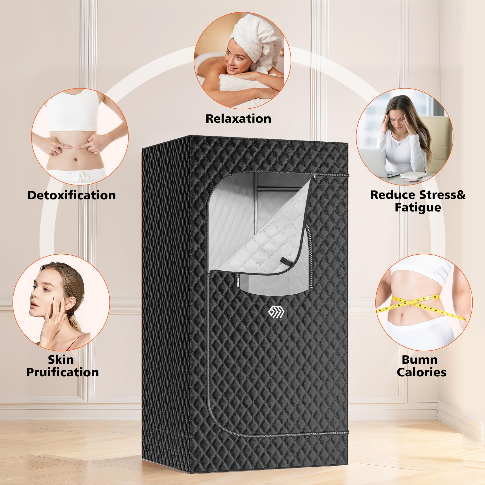 Portable Sauna Tent for Home - Personal Steam Sauna with Remote Control, Folding Chair & Mat | Detox & Relaxation | Perfect for Home Spa, Yoga & Weight Loss Therapy