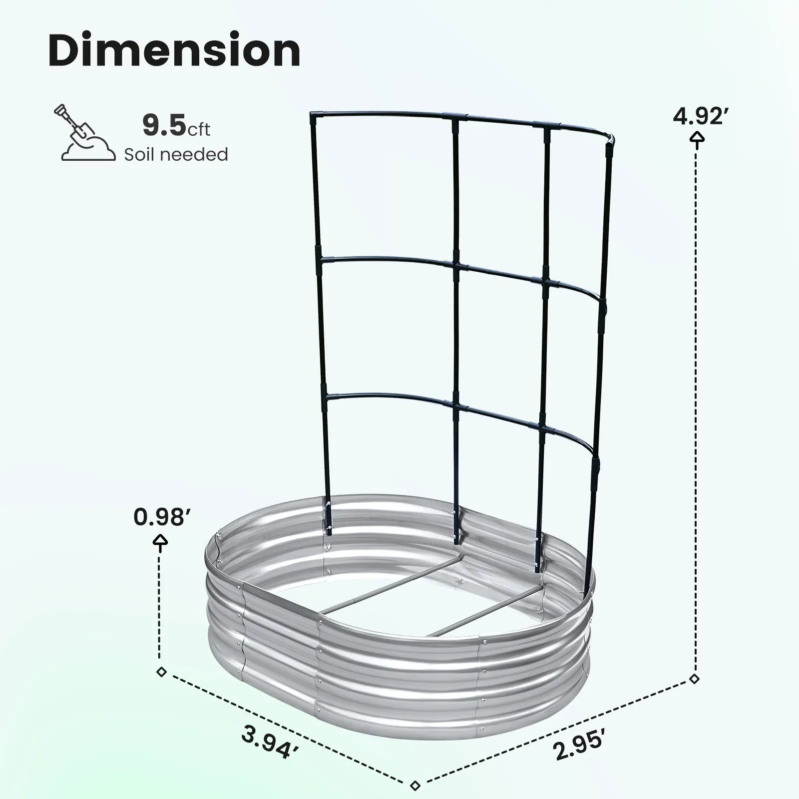 Elevated Raised Garden Bed with Wall Trellis - Perfect for Small Spaces, Urban Gardening & Vertical Planting - Ideal for Vegetables, Flowers & Herbs in Backyards, Patios & Balconies