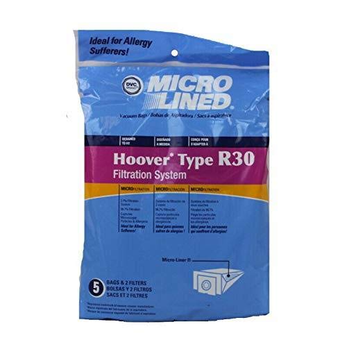 DVC Hoover R30 Micro Allergen Vacuum Cleaner Bags - 30 Pack | Made in USA | Fits Hoover R30 Series | HEPA Filtration for Dust Mites & Pet Hair | Ideal for Allergy Sufferers & Pet Owners