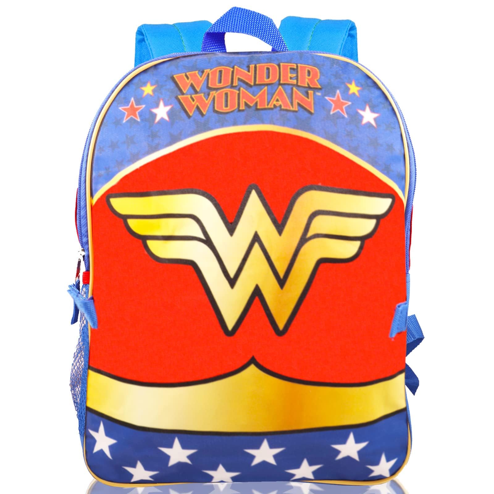 **Wonder Woman Backpack and Lunch Box Set - 6-Piece Bundle with 16