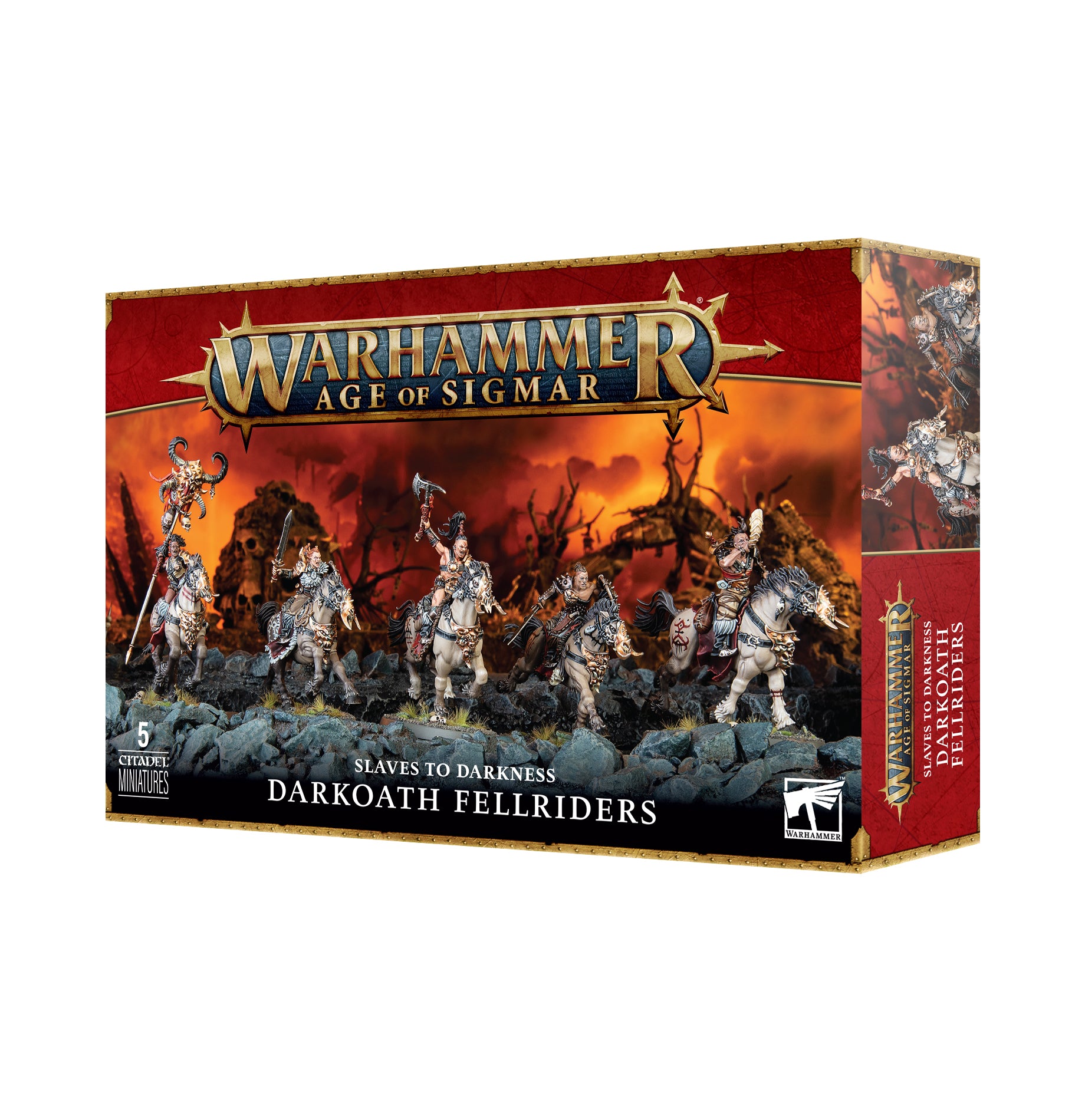 AOS: Slaves to Darkness Darkoath Fellriders - Warhammer Chaos Cavalry Miniatures for Tabletop Battles & Fantasy Wargaming