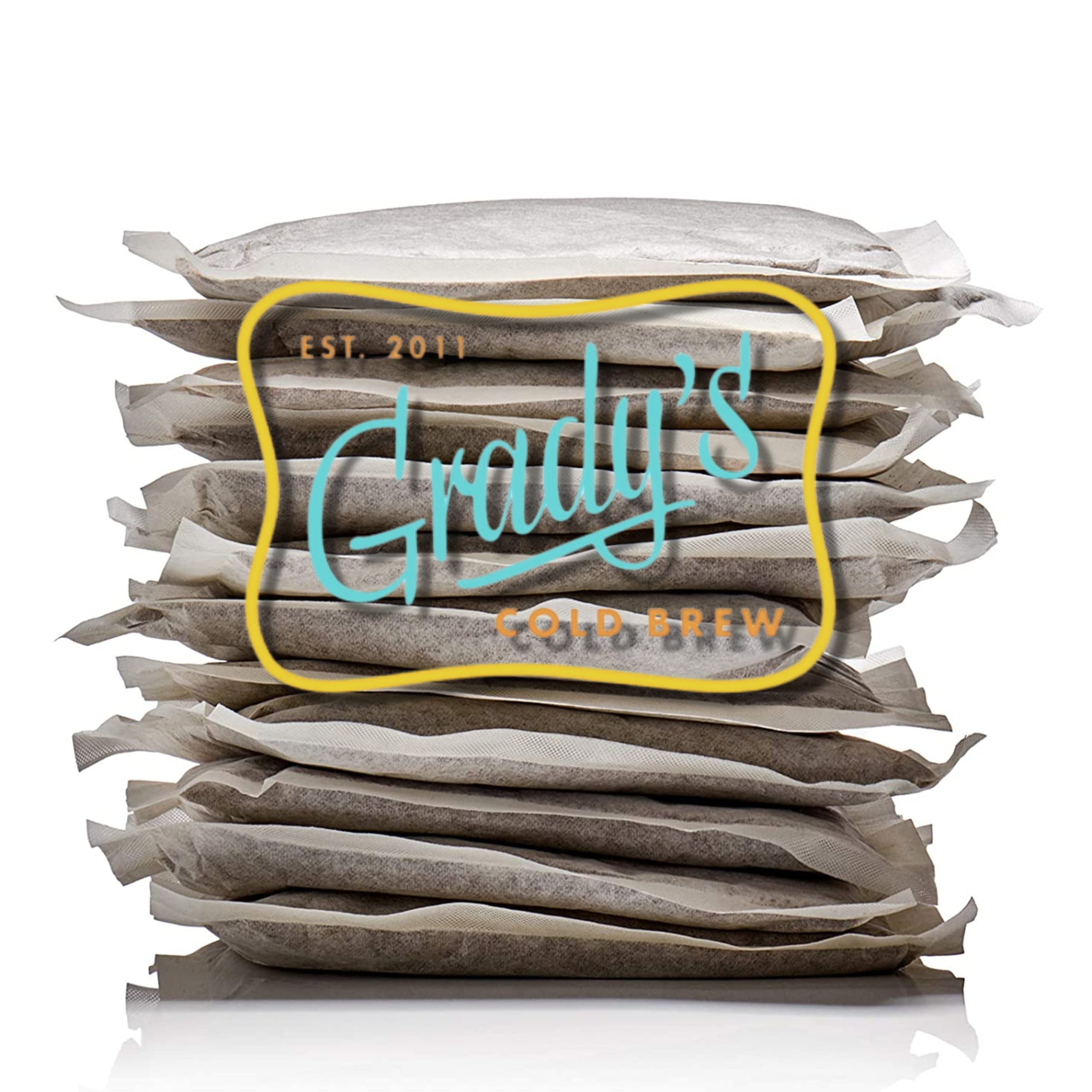 GRADY’S COLD BREW Coffee Pouches - New Orleans Style 100% Arabica Ground Coffee with Chicory | 12 Pack (48 Easy Brew Bags) Makes 144 Iced Coffees | Perfect for Home, Office & Outdoor Adventures | Eco-Friendly Reduced Packaging
