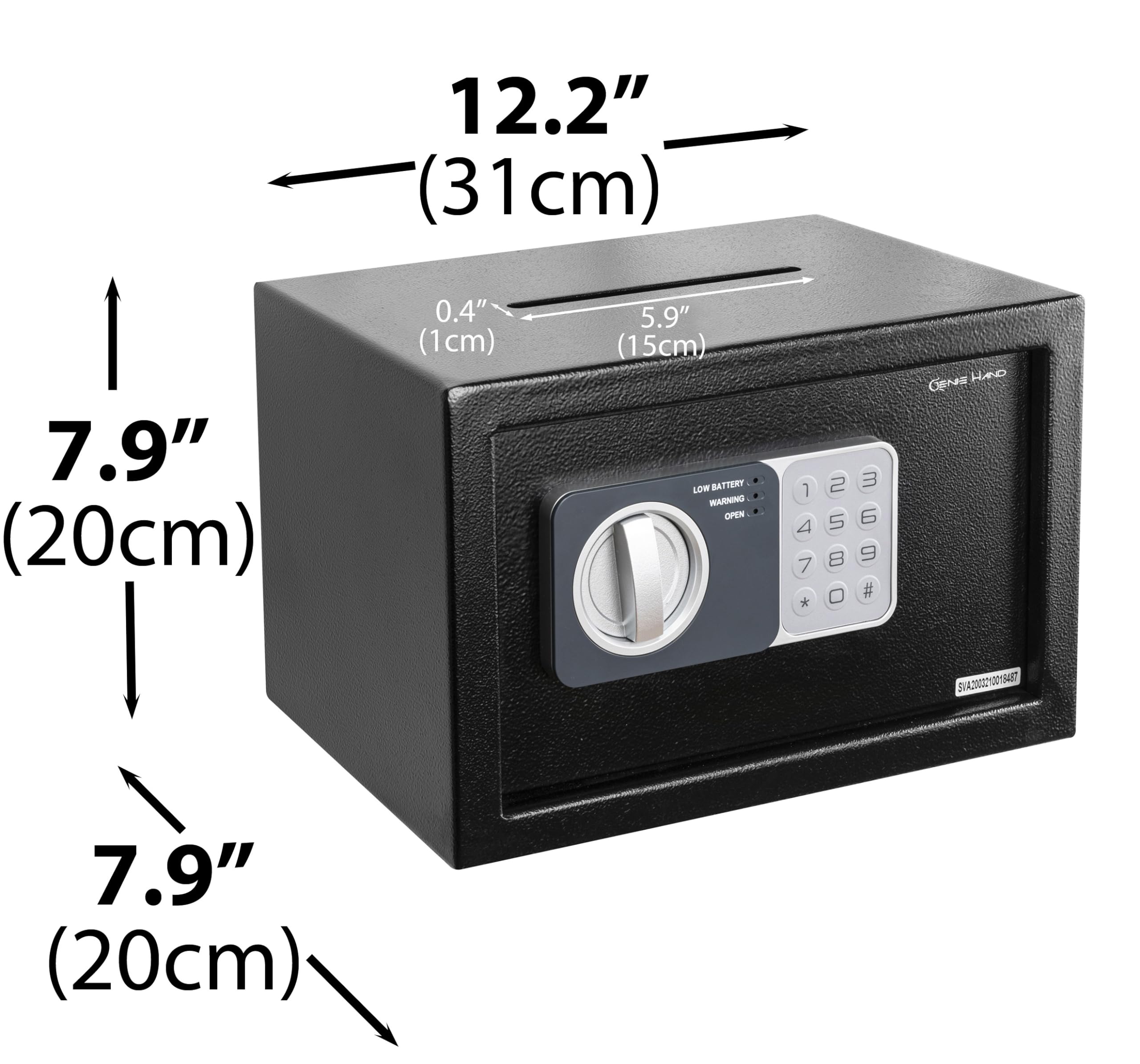 Genie Hand Time Lock Safe with Weekly/Daily Timer - B-Class Security Lock & Anti-Bounce Technology - Perfect for Home, Office, and Retail Cash Management