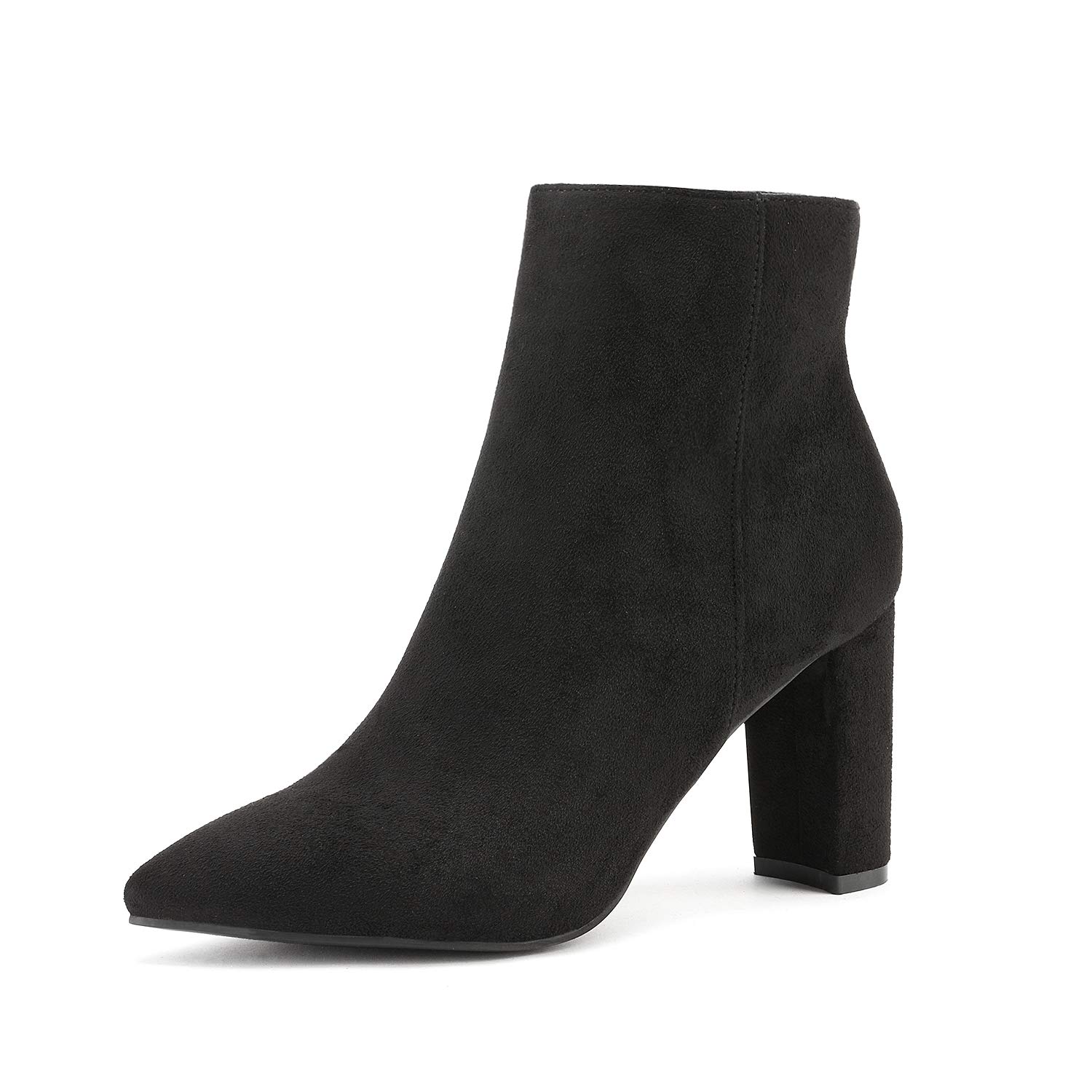 DREAM PAIRS Women's Chunky High Heel Ankle Boots - Chelsea Boots for Daily Wear, Dance & Party | Comfortable Fashion Booties for Women (SIANNA-1) - Perfect for Office, Night Out & Special Occasions