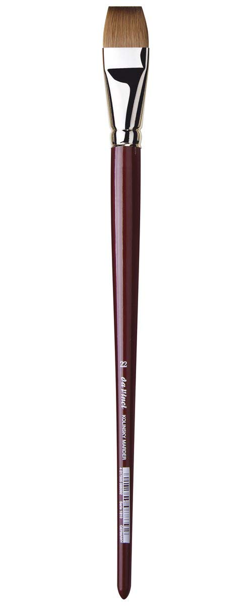 Premium da Vinci Oil & Acrylic Paint Brush 1810 Series - Size 22 Kolinsky Red Sable Hair - Professional Artist Brush for Oil Painting & Acrylics - Perfect for Fine Details, Blending & Glazing Techniques