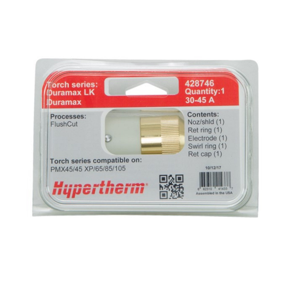 Hypertherm Powermax45 XP FlushCut Starter Kit (428746) - Plasma Cutter Accessories for Metal Cutting, Welding & Fabrication | Perfect for DIY Projects, Automotive Repair & Industrial Use