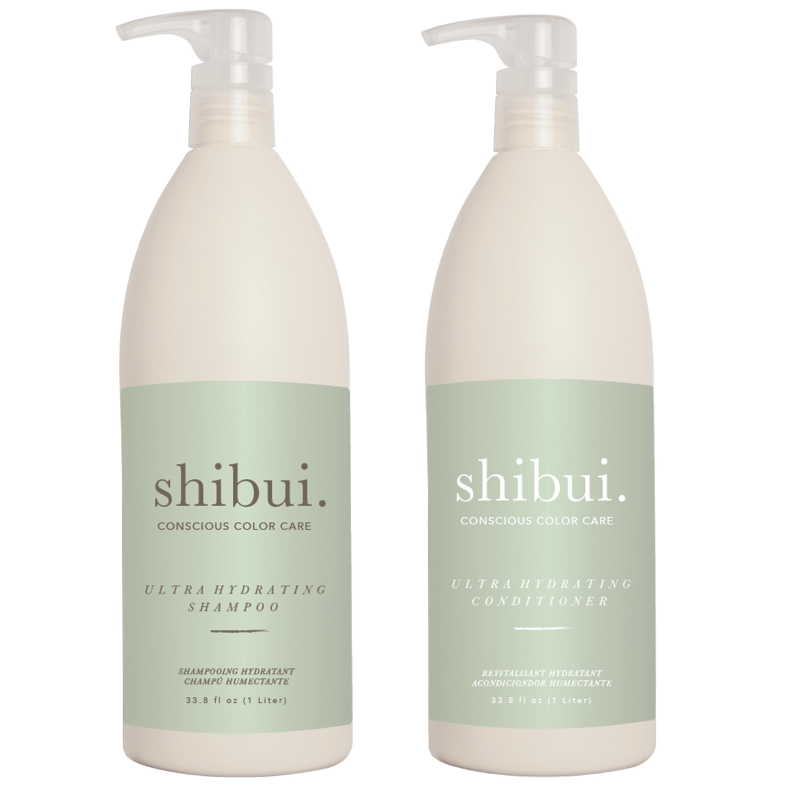 SHIBUI Ultra-Hydrating Shampoo & Conditioner Set - Gentle Cleansing & Intense Moisture for Medium to Coarse Hair - 33 Fl Oz Each - Perfect for Dry, Damaged Hair Care & Salon-Quality Treatment at Home