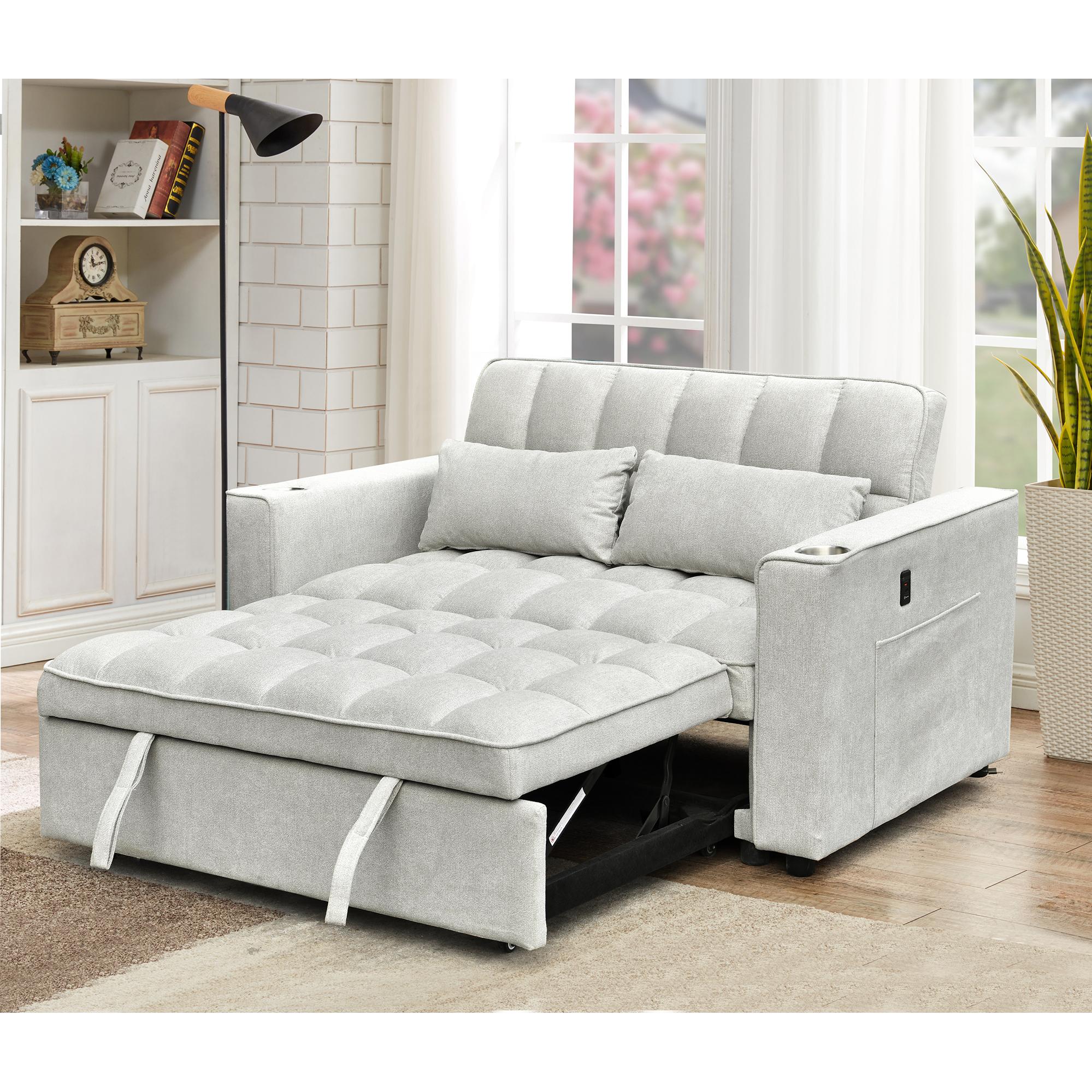 IFDC IF 9028 Convertible Fabric Sofa Bed - Space Saving Sleeper Sofa for Small Apartments, Guest Rooms & Living Rooms