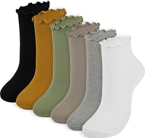 Black Gold Gray White Yellow Green - 6 Pairs