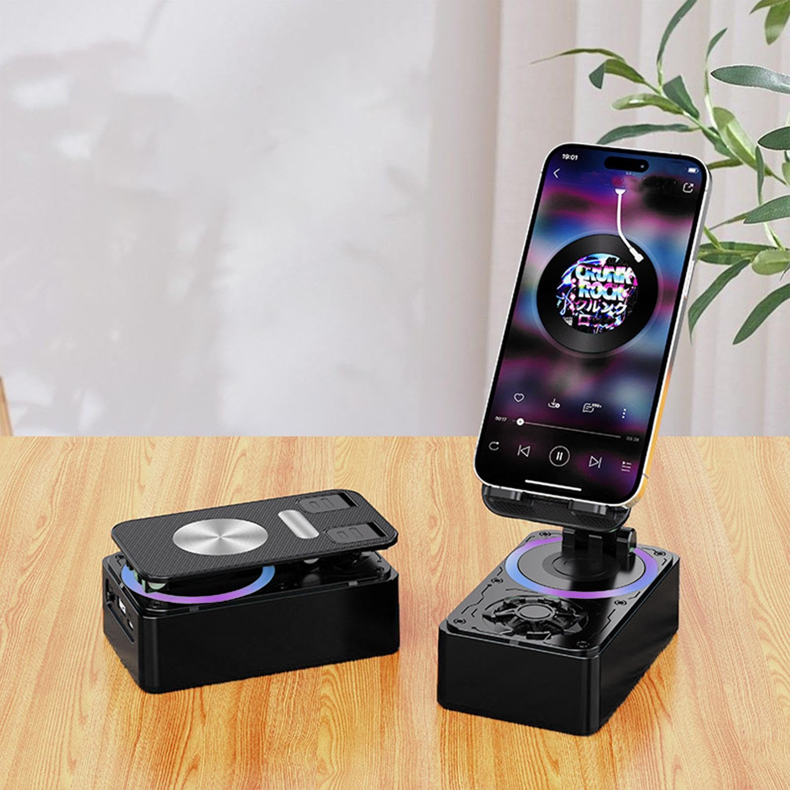 Foldable Wireless Phone Stand with Non-Slip Base | Universal Cell Phone Holder for Video Calls, Online Meetings, Live Streaming & Hands-Free Viewing - Perfect for Home, Office, Car and Travel Use