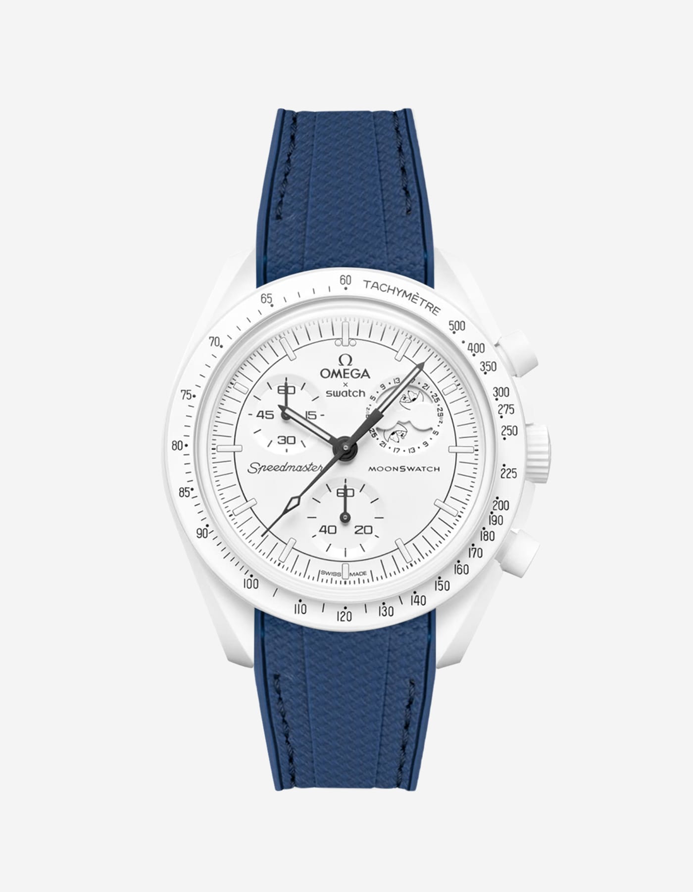 Original Omega X Swatch MoonSwatch Mission to Moonphase Rubber Watch Strap - Durable & Comfortable Replacement Band for Everyday Wear & Sports Activities