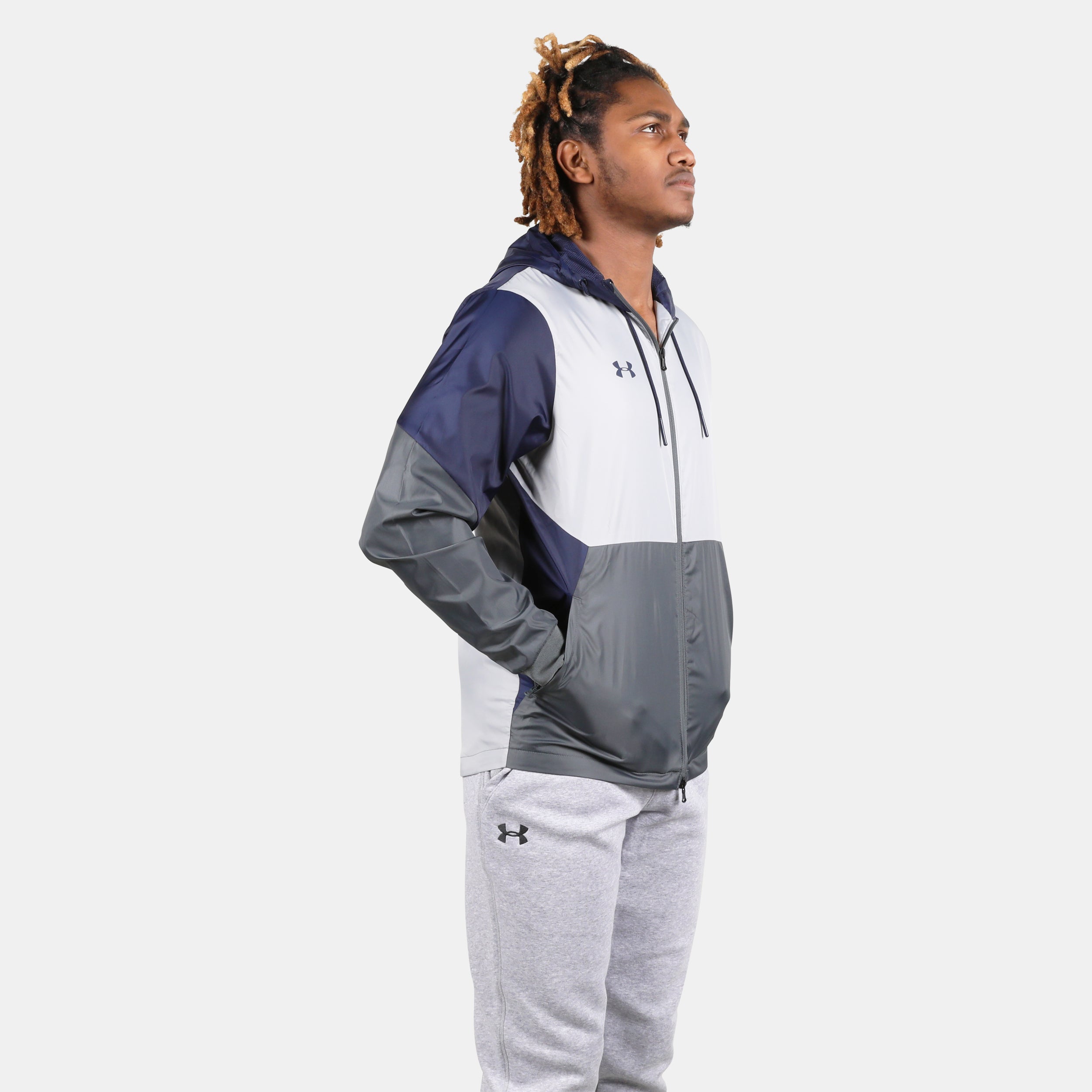 Men's Team Legacy Windbreaker Jacket - Lightweight Water-Resistant Outdoor Sports Coat for Running, Hiking & Casual Wear