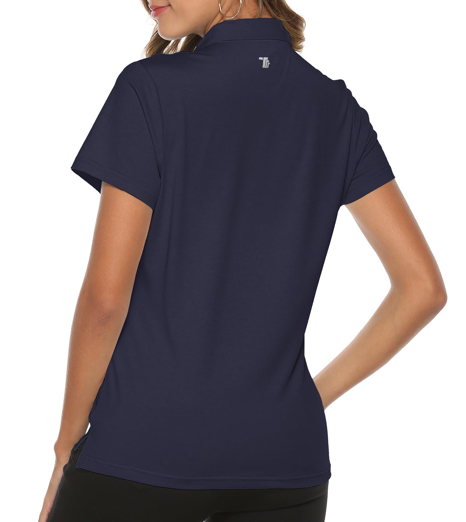 Women's Moisture Wicking Golf Polo Shirts - Breathable Short Sleeve Ladies Golf Tops for Summer - Perfect for Golf Courses, Country Clubs & Outdoor Activities