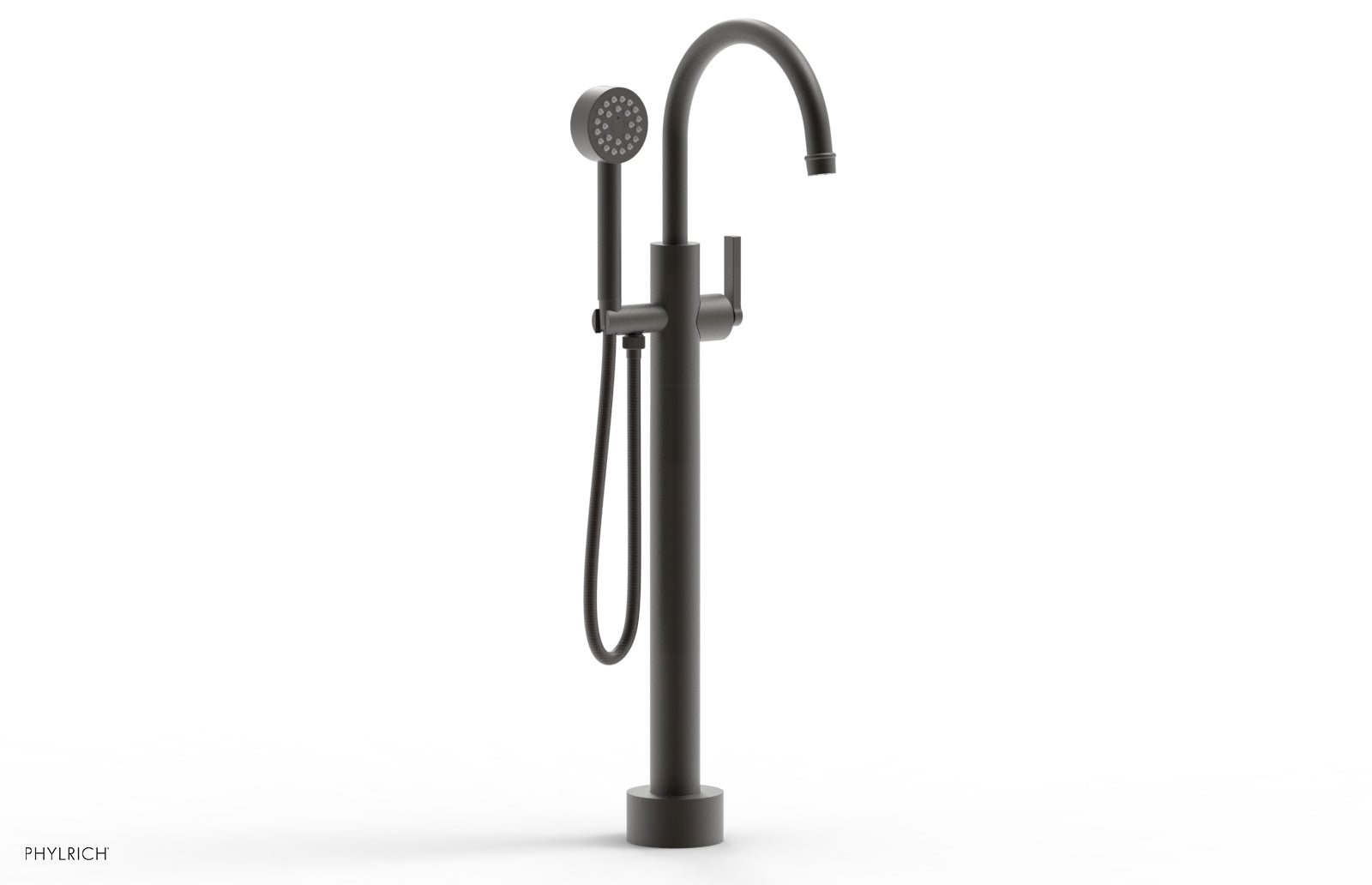 HEX MODERN Low Floor Mount Tub Filler with Lever Handle & Hand Shower - Model 501 47 03 | Perfect for Modern Bathroom Renovations & Spa-Like Shower Experiences