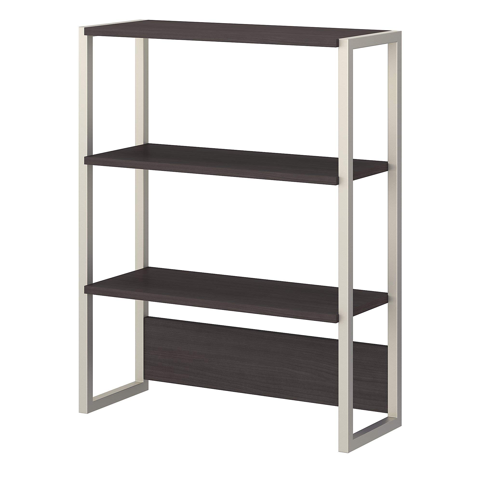Office by Kathy Ireland Method Bookcase Hutch in Storm Gray - Modern Home Office Storage Solution for Books, Files & Decor