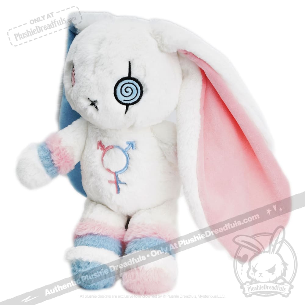 Plushie Dreadfuls Gender Dysphoria Rabbit - Soft Stuffed Animal Toy for Comfort & Support | Perfect for Therapy, LGBTQ+ Pride, and Emotional Healing
