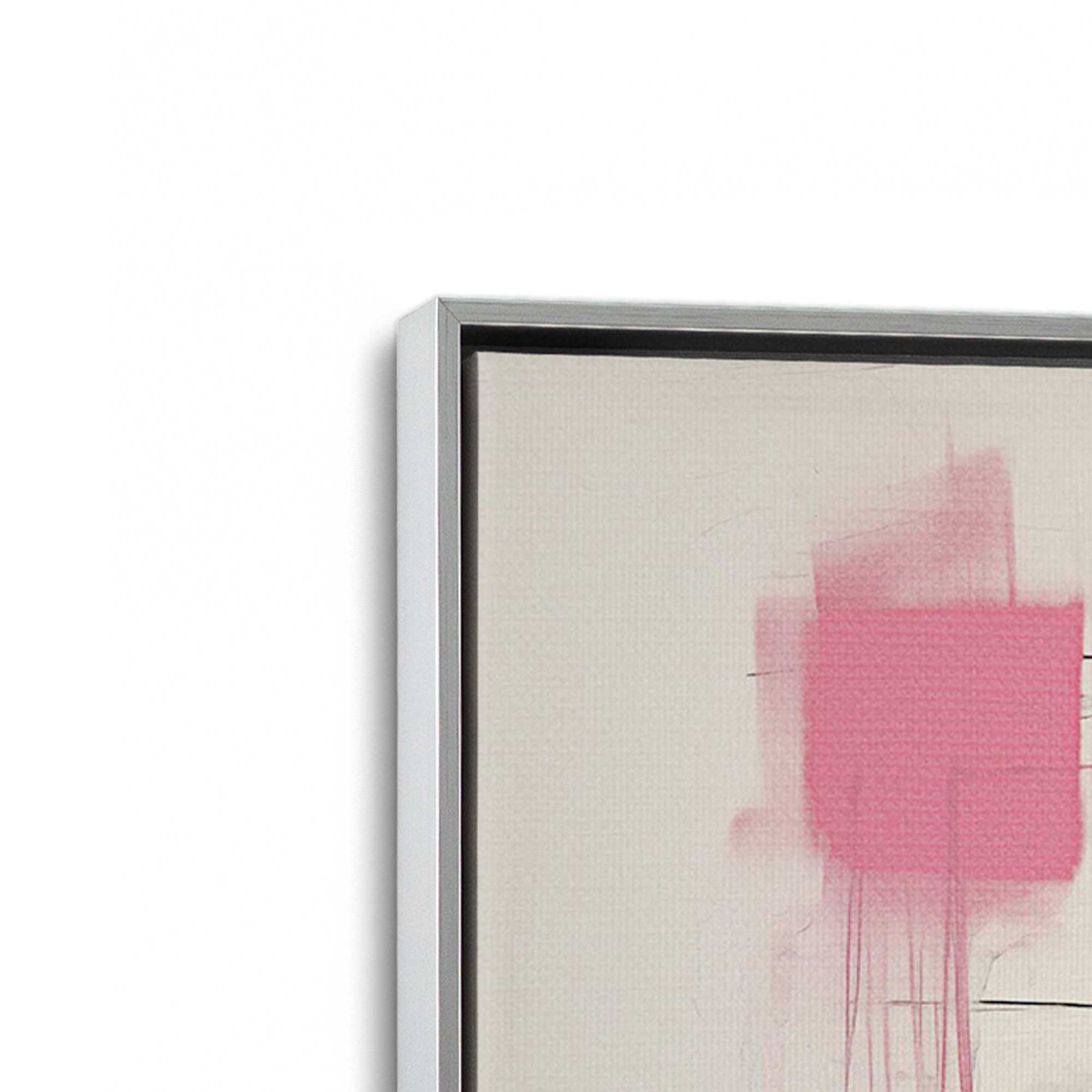Graphite Pink Fusion v2 Canvas Print - Modern Abstract Wall Art for Living Room, Bedroom & Office Decor