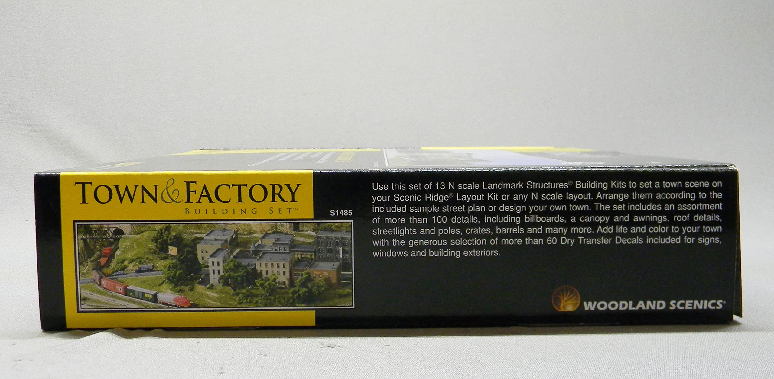 Woodland Scenics N Scale Town and Factory Building Set - Model Train Scenery Kit for Realistic Railroad Layouts | Perfect for Hobbyists, Collectors & Diorama Enthusiasts