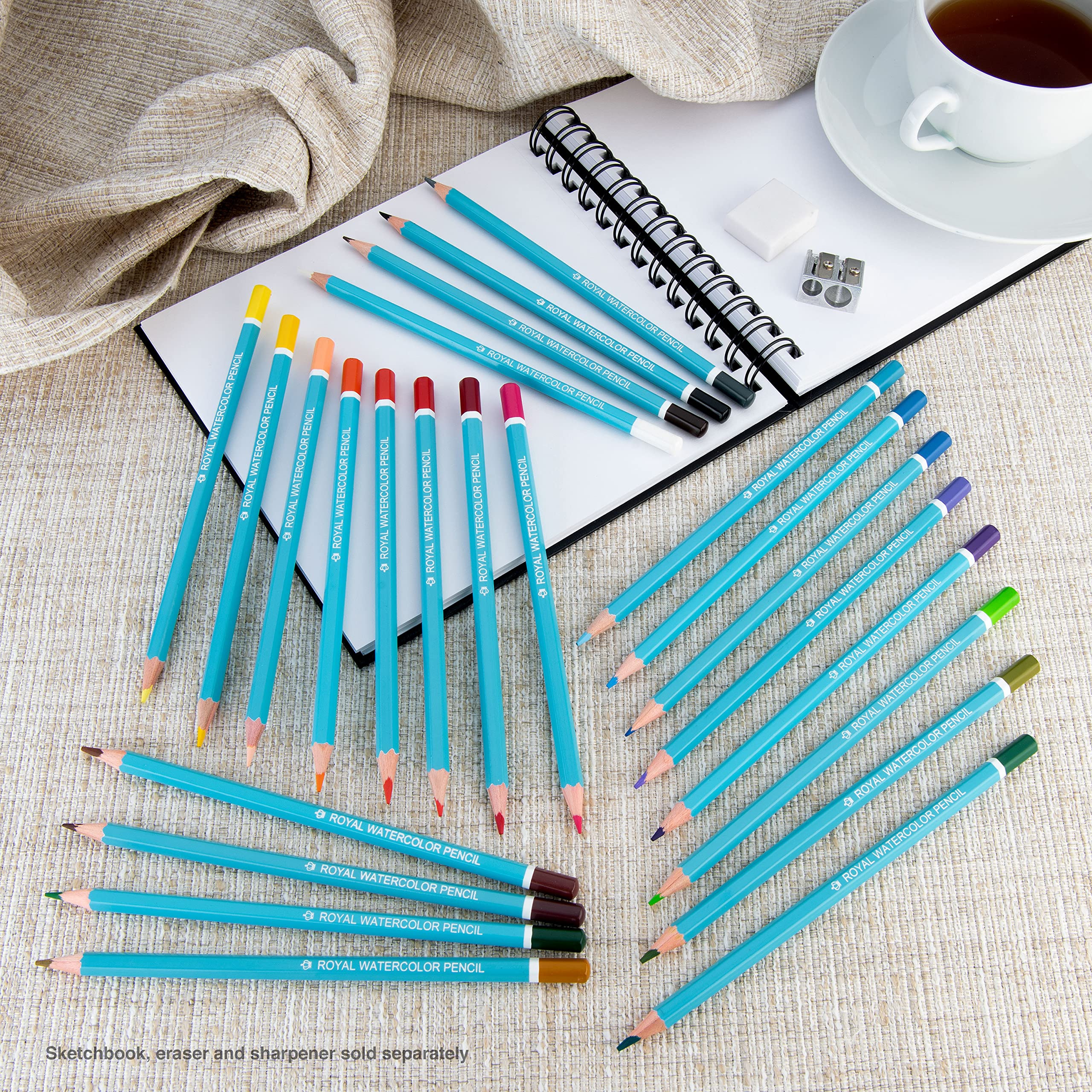 Royal & Langnickel 24-Piece Watercolor Pencils for Artists & Sketching