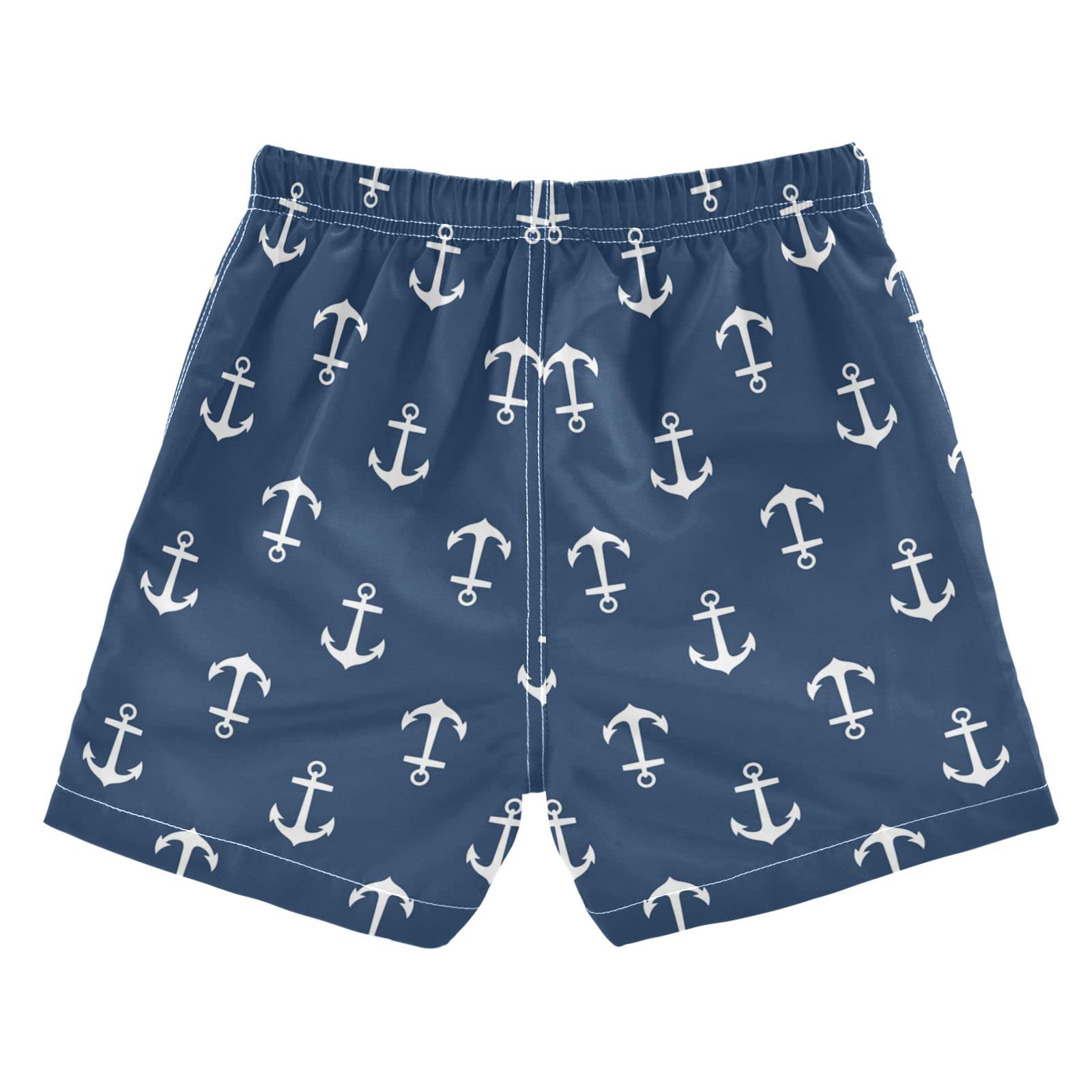 Quick Dry Boys Swim Trunks with Adjustable Waist - Toddler to Teen (2T-16) Blue Bathing Suits for Beach, Pool & Summer Water Activities