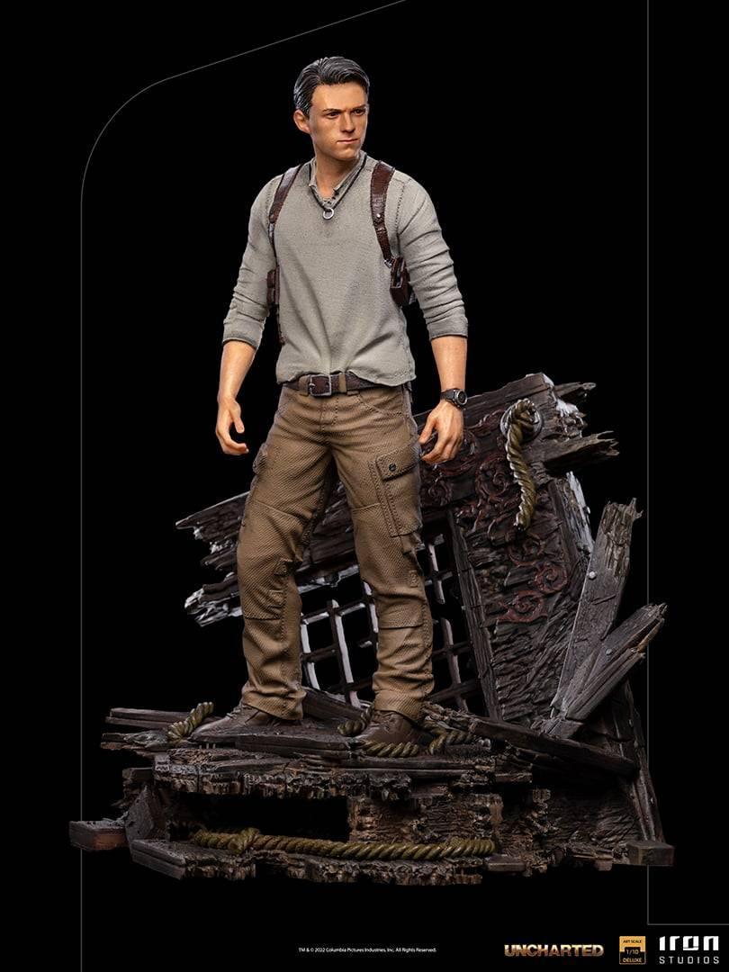Iron Studios Uncharted Nathan Drake Deluxe BDS Art Scale 1/10 Statue - Collector's Edition Action Figure for Display & Gaming Room Decor