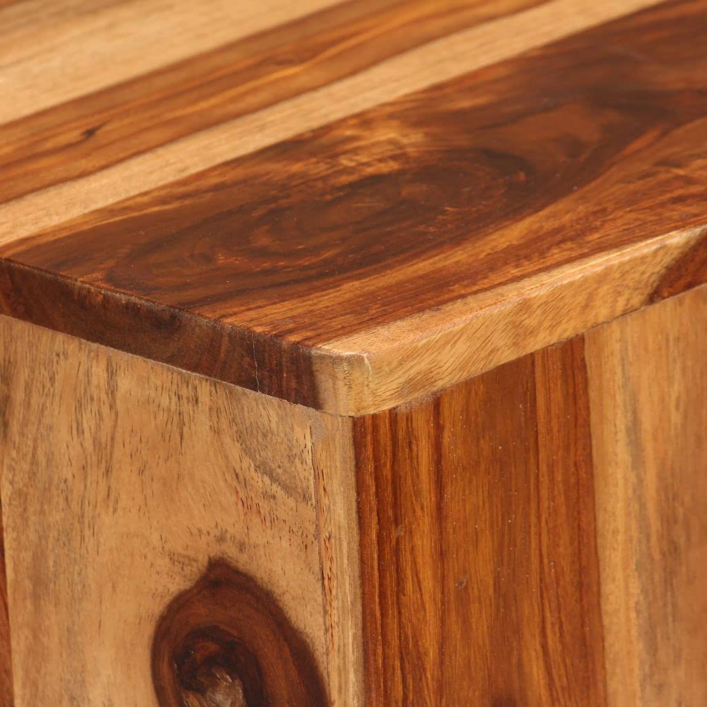 Solid Sheesham Wood Square Coffee Table - 27.6