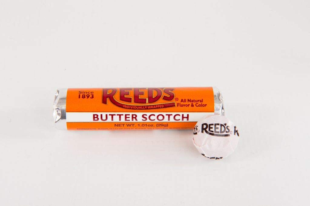 Reed’s Butterscotch Candy Rolls | Classic Hard Butterscotch Candies | Rich & Creamy Old-Fashioned Butterscotch Sweets | 24 Count Pack | Perfect for Parties, Gifts & Nostalgic Treats