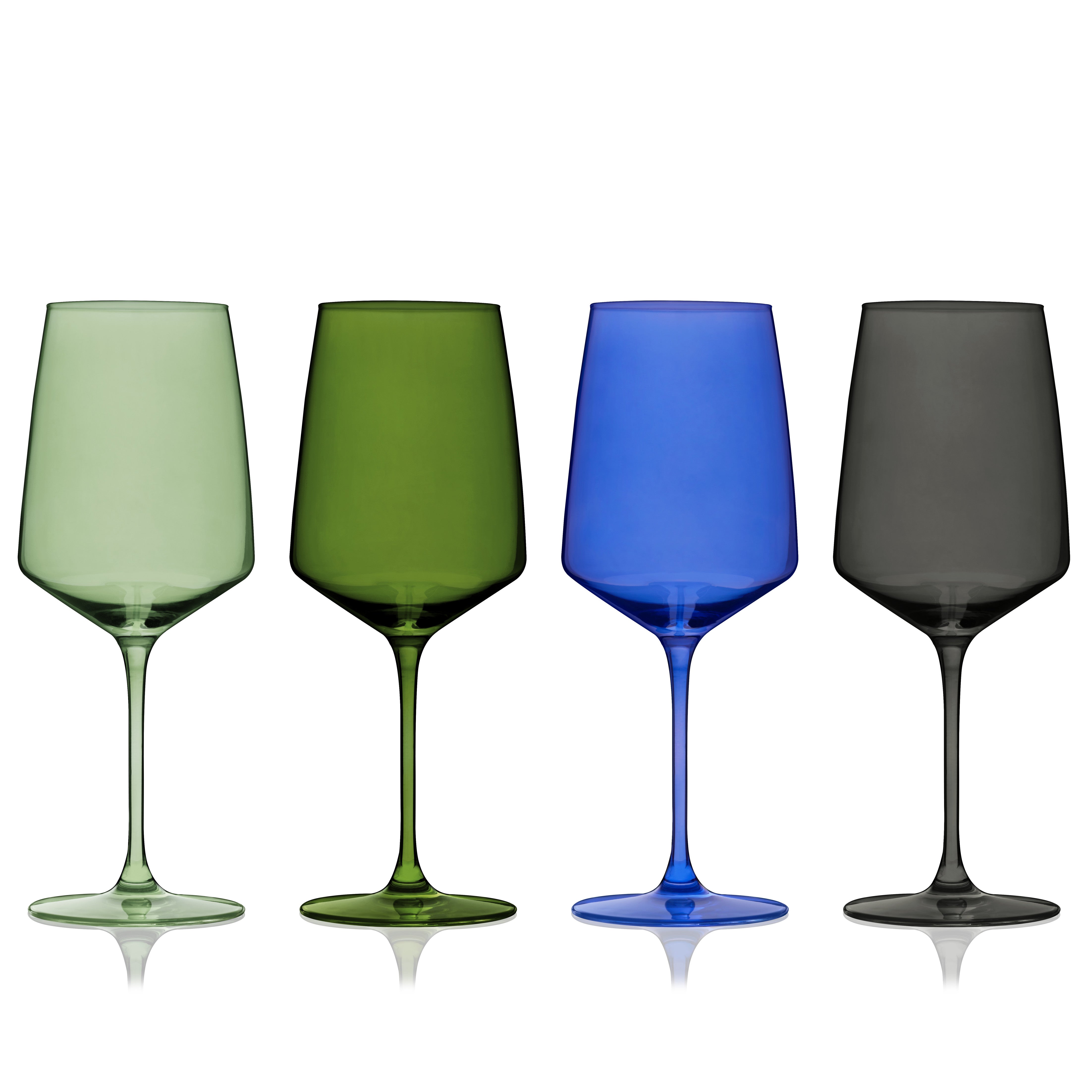 Premium Nouveau Crystal Wine Glasses - Set of 4 Elegant Stemware for Red & White Wine - Perfect for Beachside Dining, Romantic Dinners & Wedding Gifts