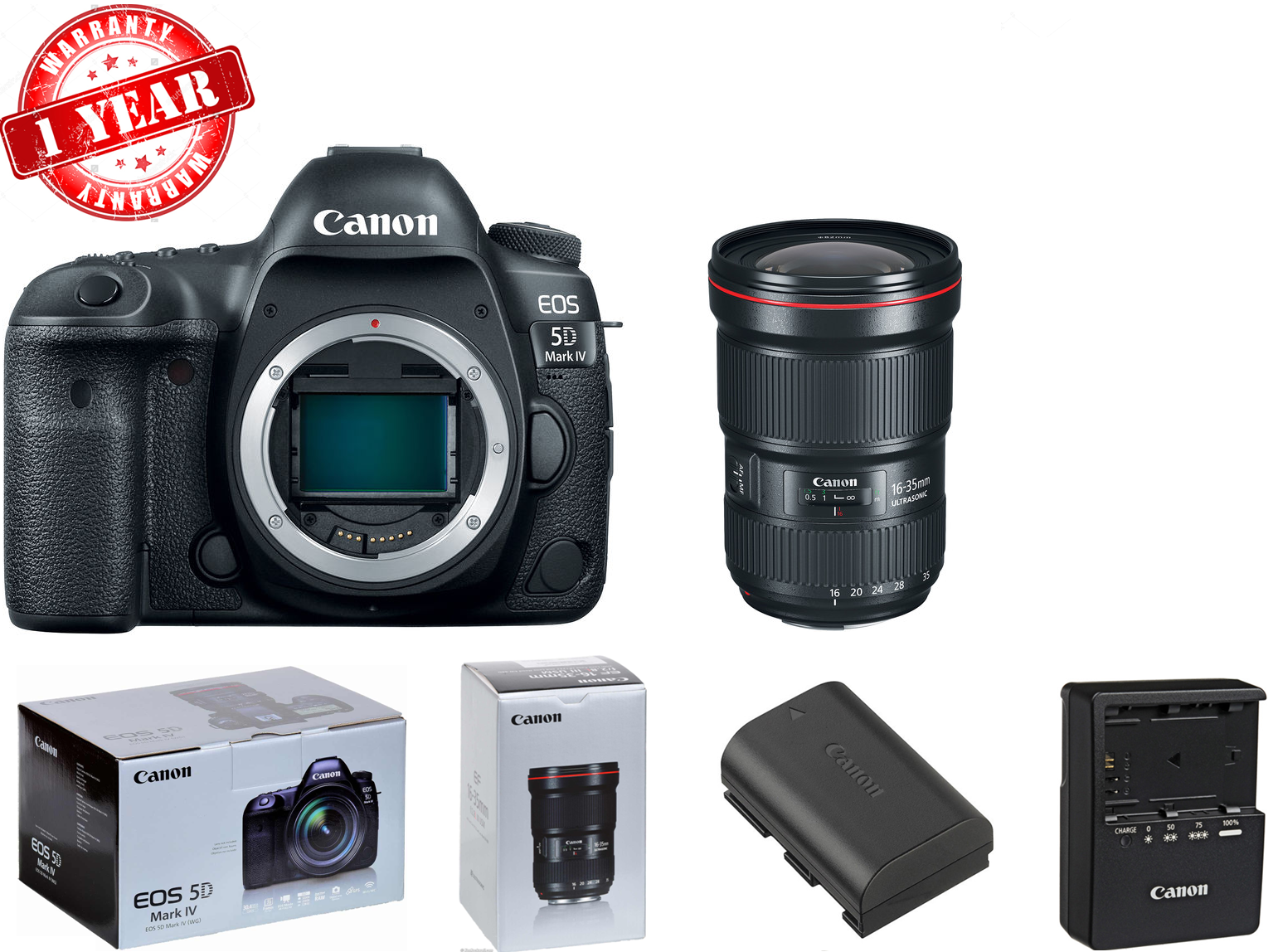 Canon EOS 5D Mark IV DSLR Camera with EF 16-35mm f/2.8L III USM Lens - Professional Full Frame Digital Camera for Photography, Videography & Travel