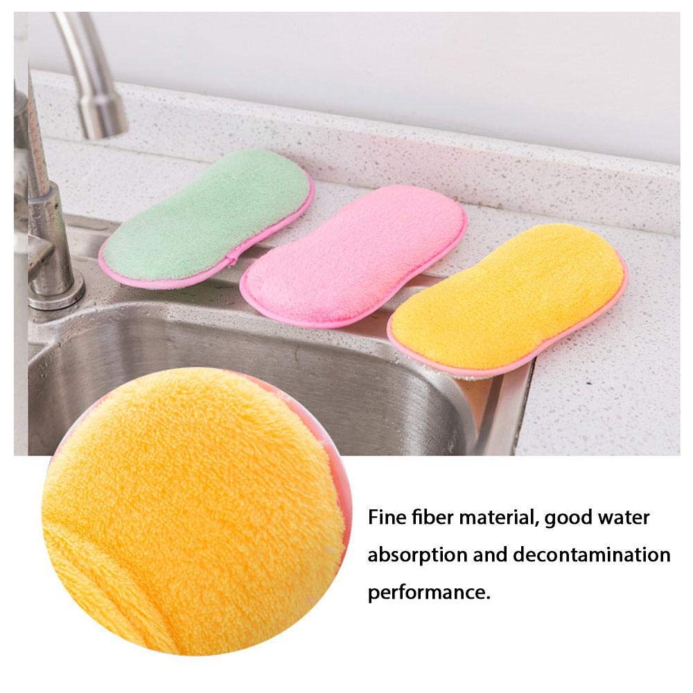 Double-Sided Kitchen Sponges - 6 Pack for Pans & Pots Cleaning